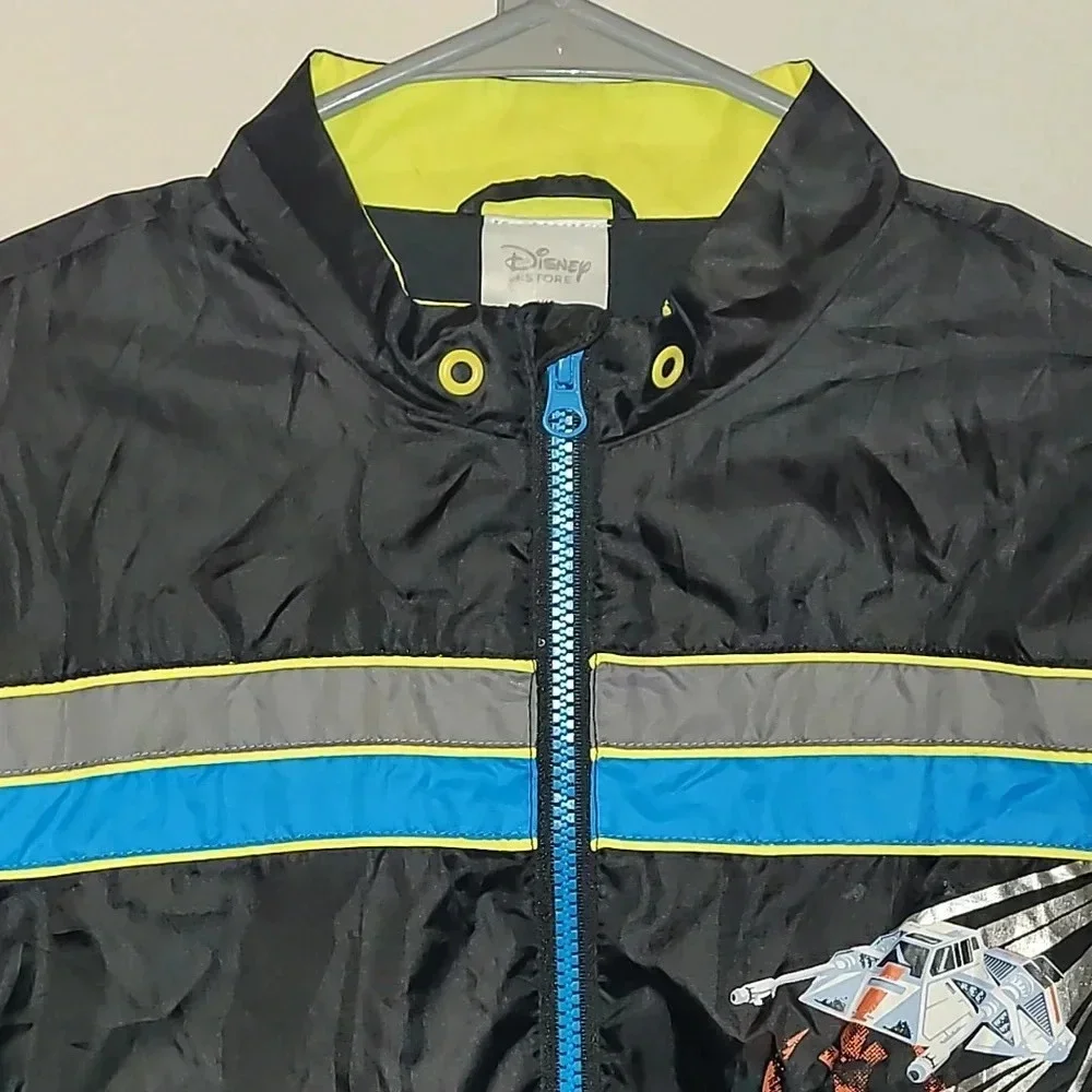 Disney Store Star Wars boys zip-up raincoat Darth Vader embroidery black LOT G